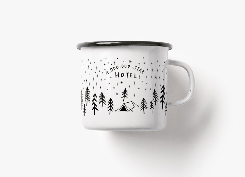 Tasse aus Emaille / 1.000.000 Stars