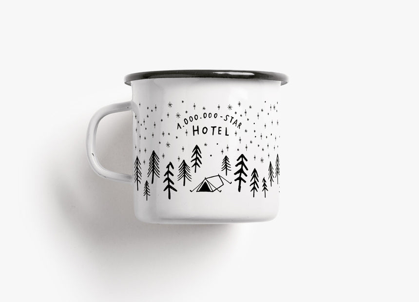 Tasse aus Emaille / 1.000.000 Stars