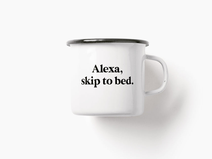 Tasse aus Emaille / Alexa