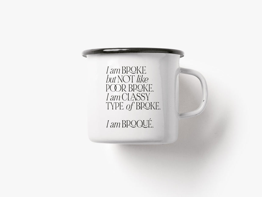 Too Good To Waste / Tasse aus Emaille / Broqué
