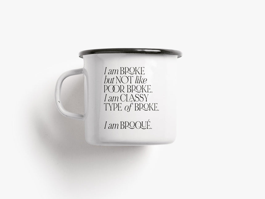 Too Good To Waste / Tasse aus Emaille / Broqué