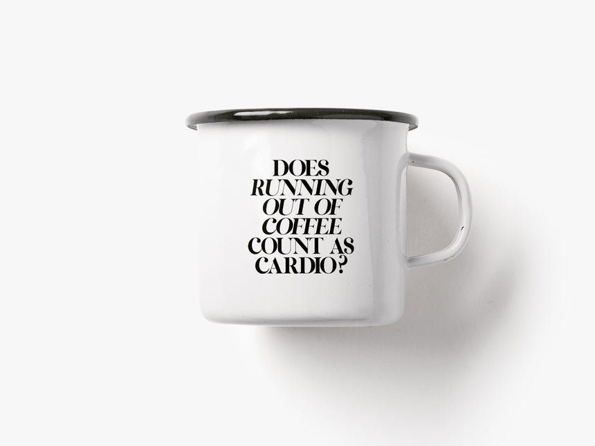 Tasse aus Emaille / Cardio