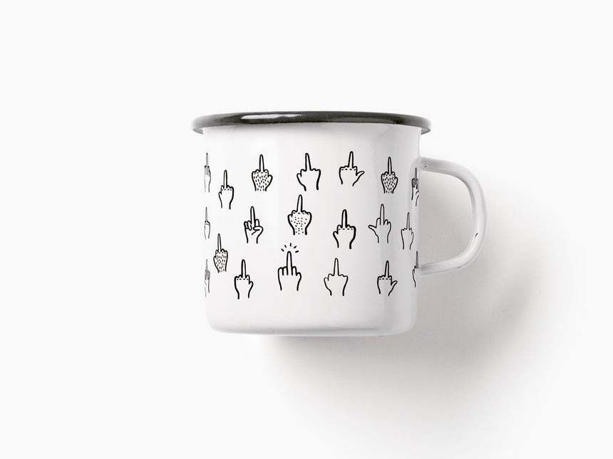 Tasse aus Emaille / F*&k You