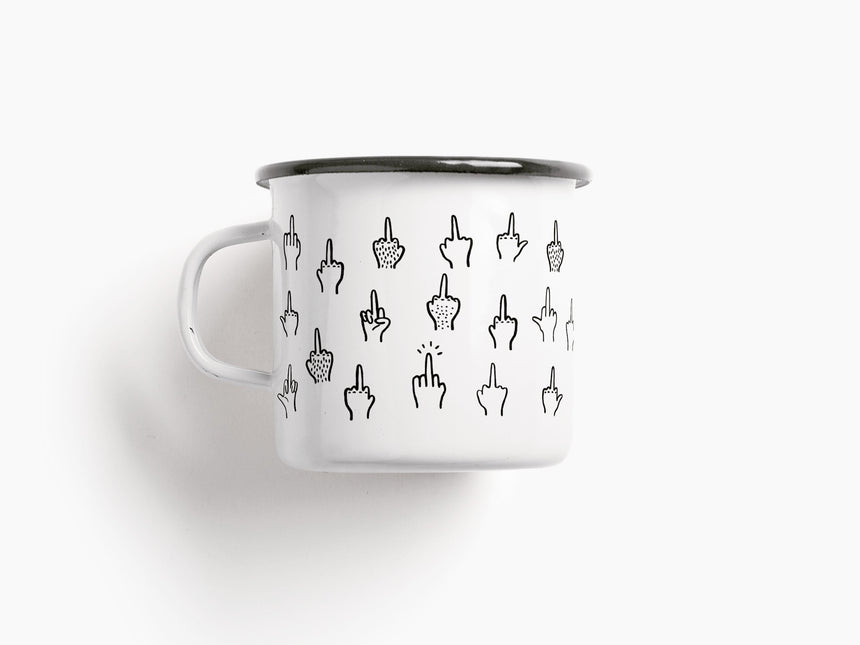 Tasse aus Emaille / F*&k You