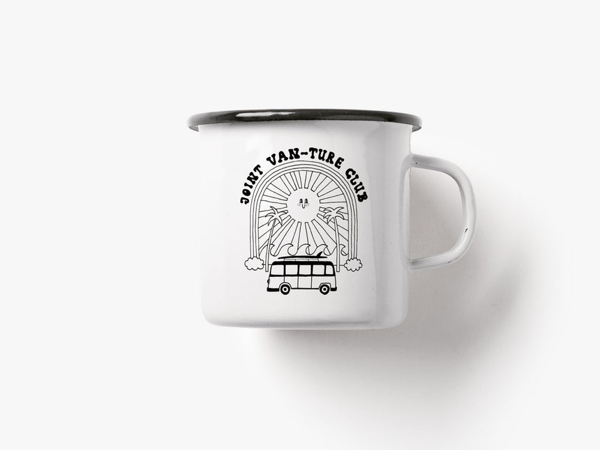 Tasse aus Emaille / Joint Vanture Club