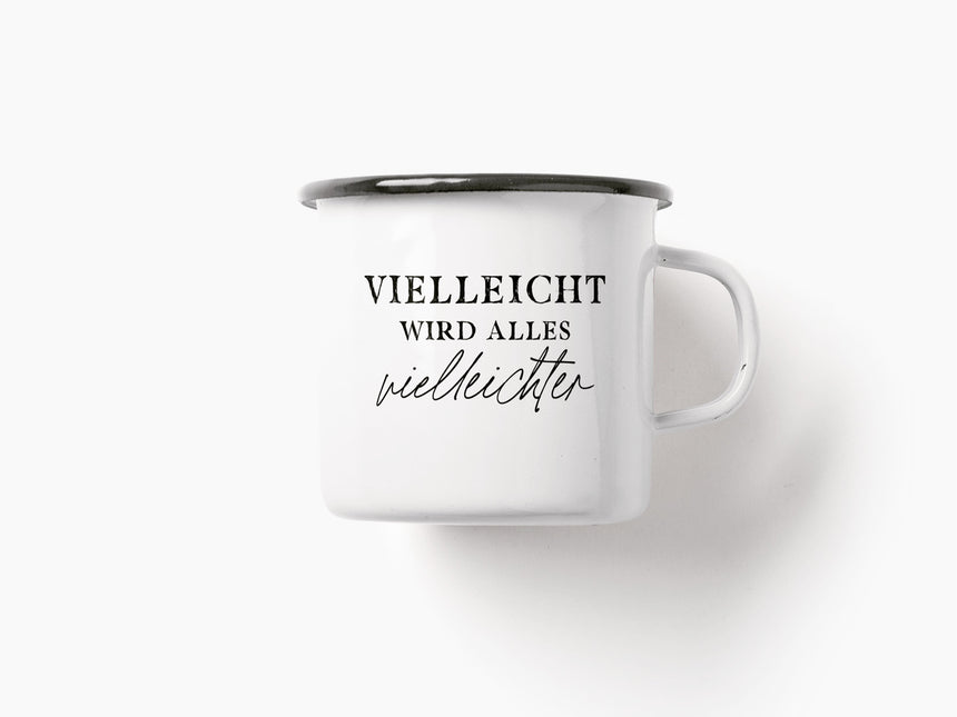 Tasse aus Emaille / Vielleichter