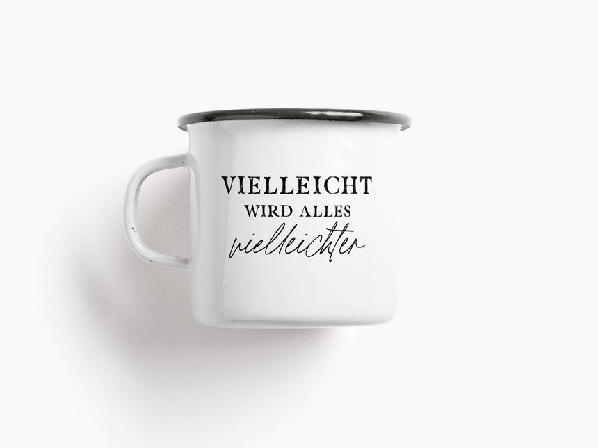 Tasse aus Emaille / Vielleichter