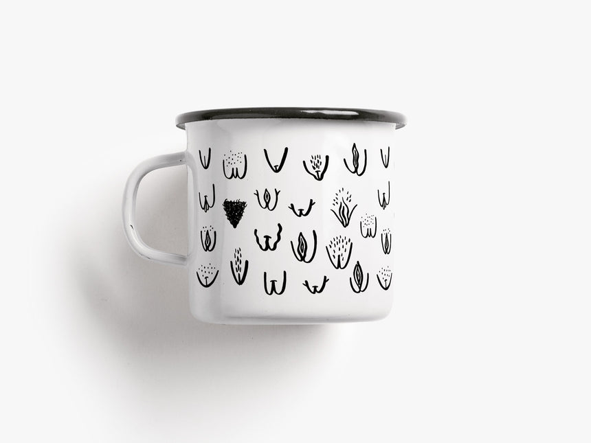 Tasse aus Emaille / Vulvarines