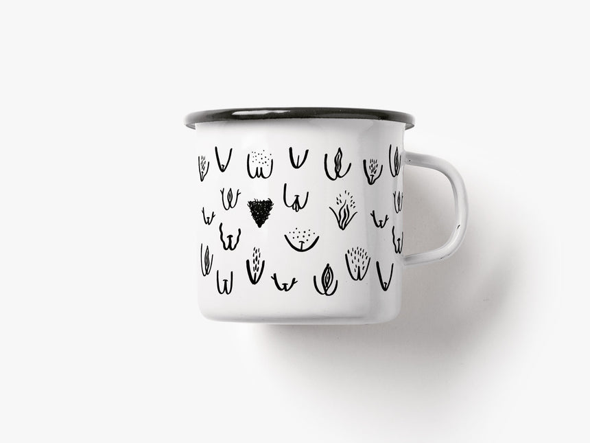 Tasse aus Emaille / Vulvarines