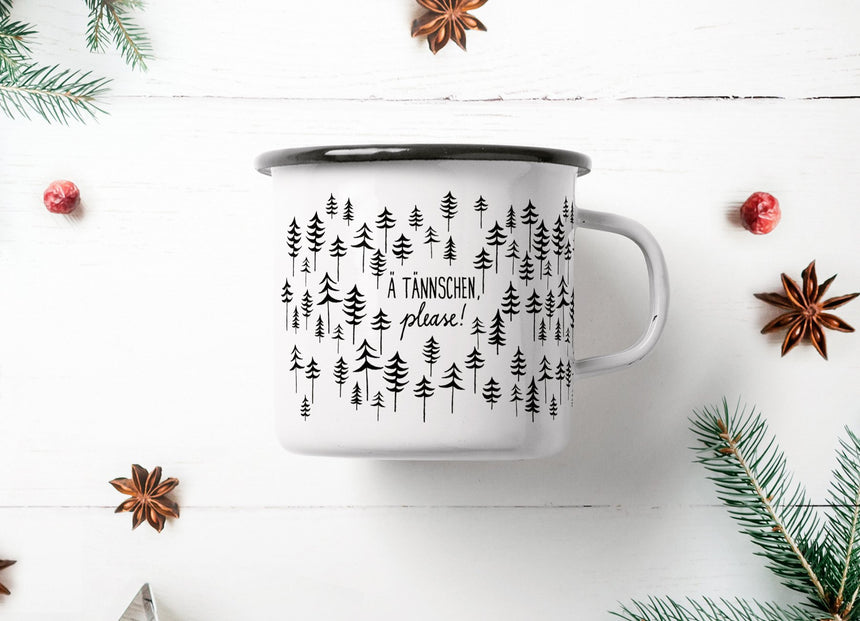 Too Good To Waste / Tasse aus Emaille / Ä Tännschen