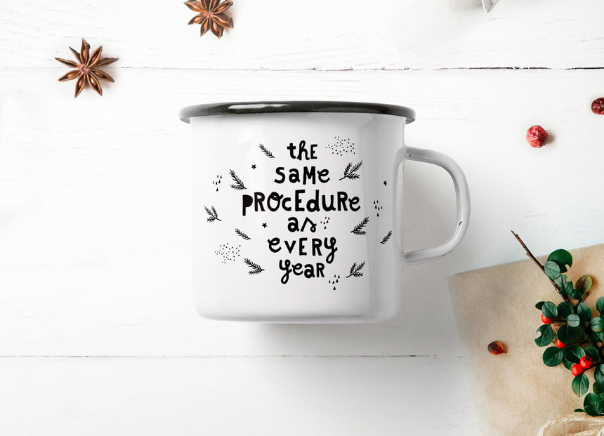 Tasse aus Emaille / Procedure