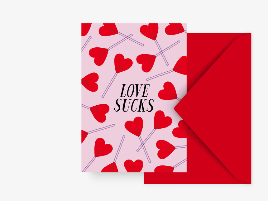 Postkarte / Love Sucks