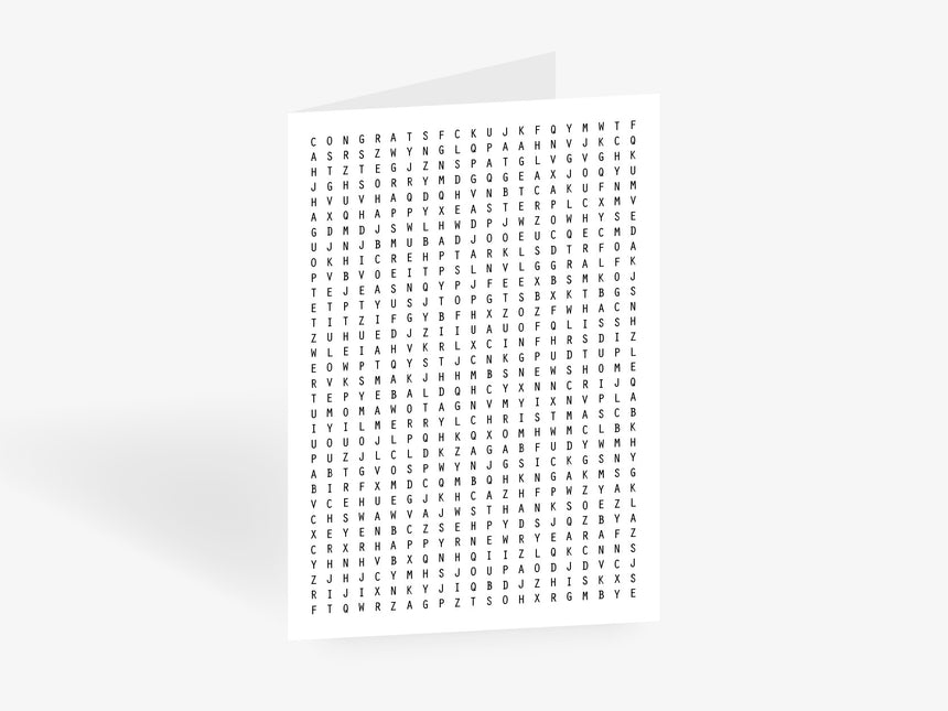 Greeting Card / Jumbled Letters