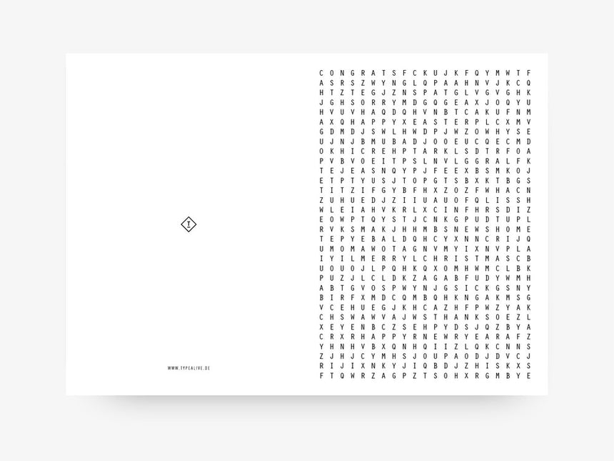 Greeting Card / Jumbled Letters