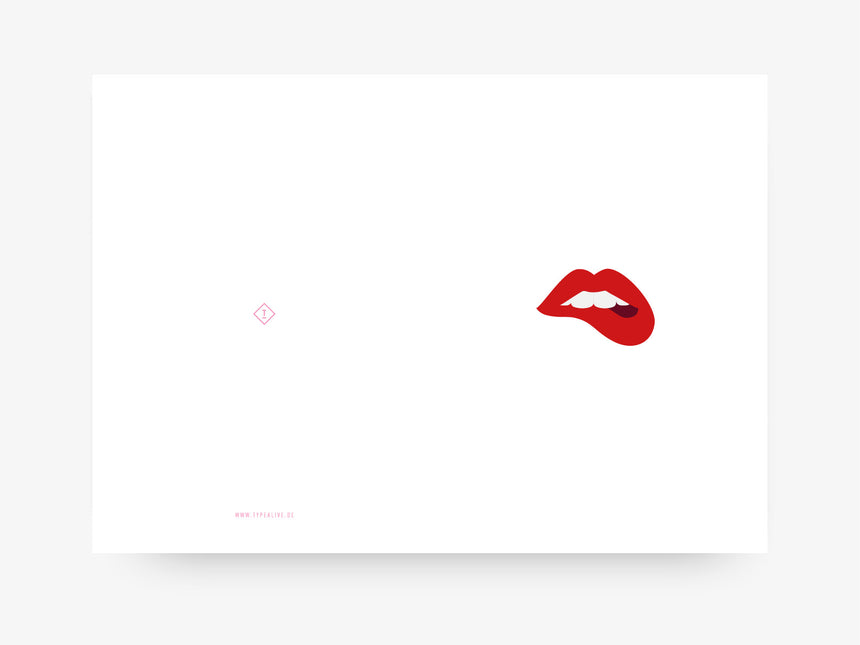 Grußkarte / Lips No. 1