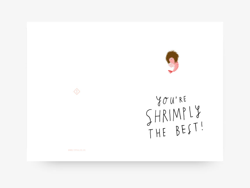 Greeting card / Shrimply The Best