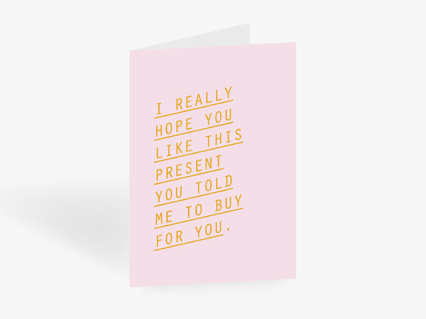 Grußkarte / Told Me
