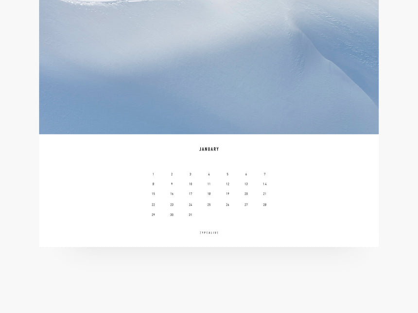 Wandkalender / Above