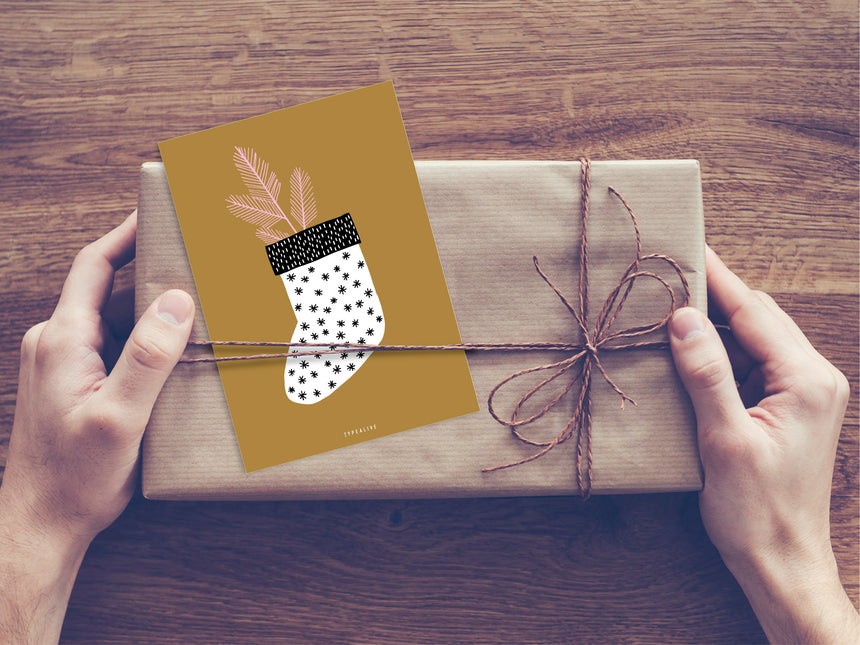 Postkarte / Christmas Stocking No. 2