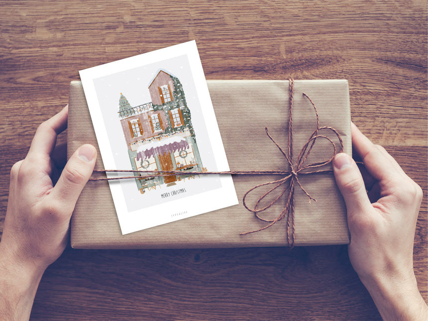 Postkarte / Winter Wonder Shops No. 4