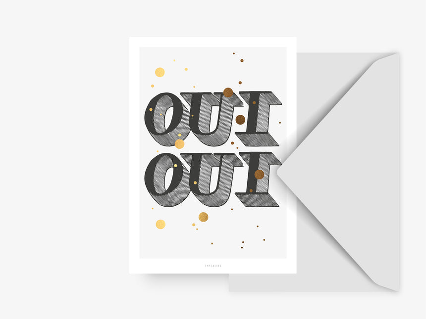 Postkarte / Oui Oui