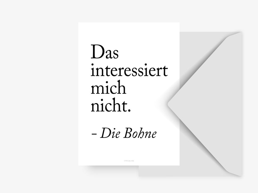 Postkarte / Die Bohne