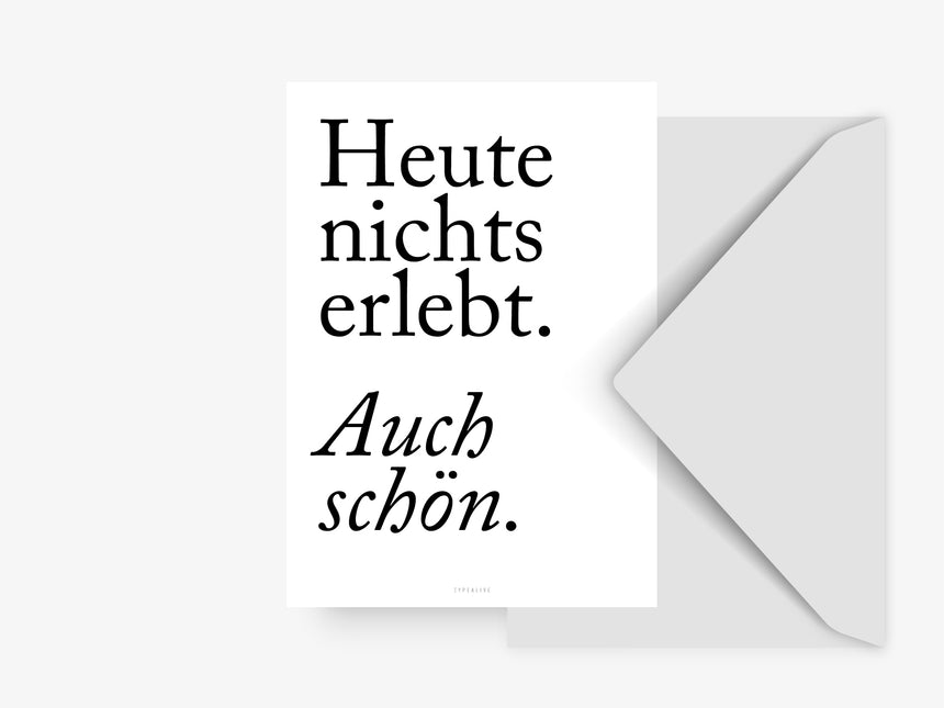 Postkarte / Auch Schön