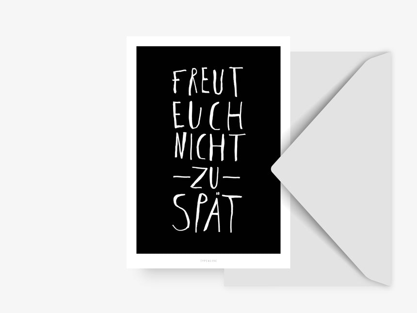 Postkarte / Freut Euch