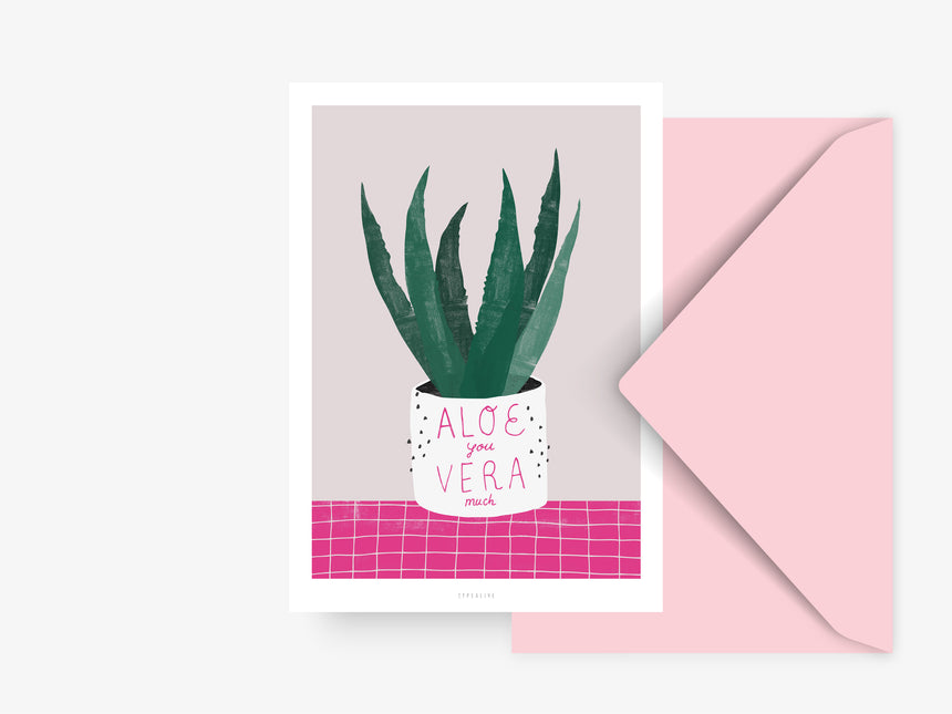 Postkarte / Aloe Vera