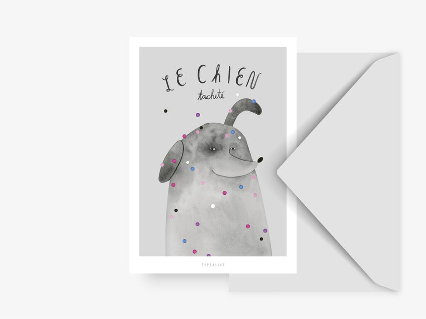 Postkarte / French Animals Chien