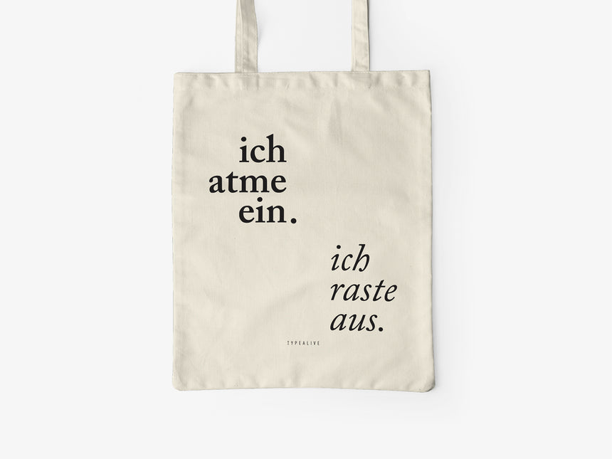 Baumwolltasche / Ich Atme Ein