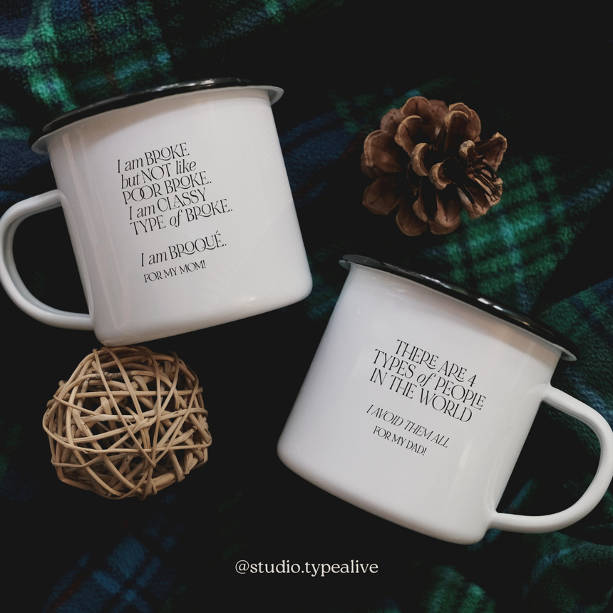 Tasse aus Emaille / personalisierbar – das perfekte Geschenk für jeden Anlass