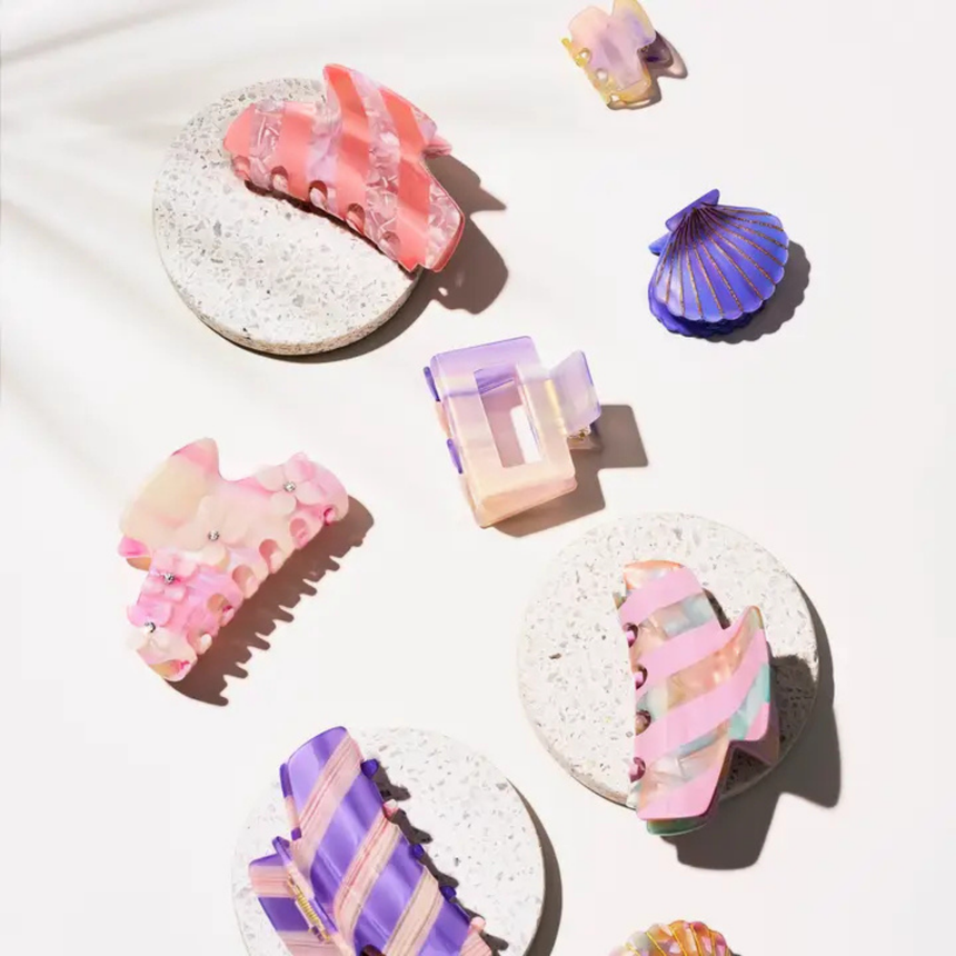 by Vivi. - Haarspange in Muschelform "Lavendel"