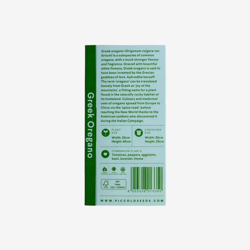 Piccolo Seeds - Saatgut "Greek Oregano"