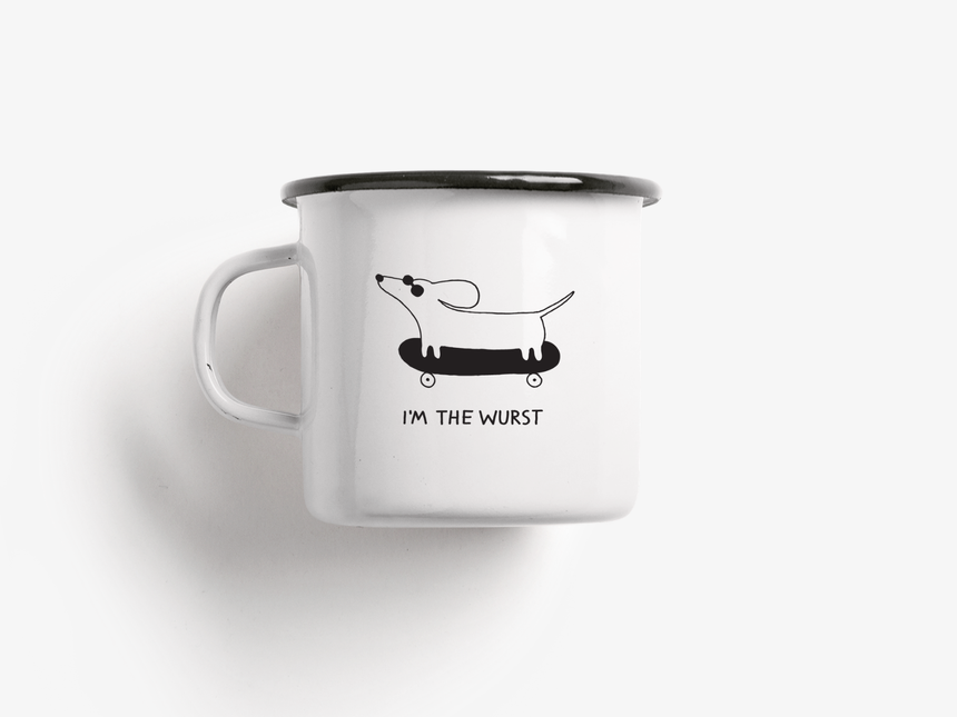 Tasse aus Emaille / The Wurst