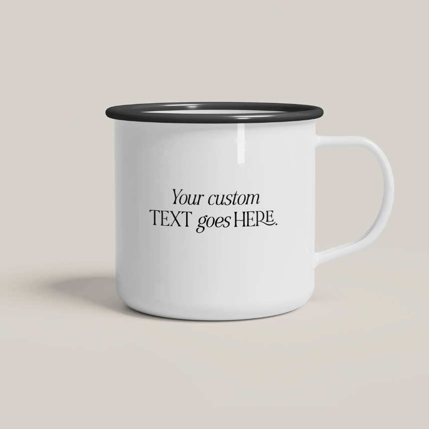 Tasse aus Emaille / personalisierbar – das perfekte Geschenk für jeden Anlass
