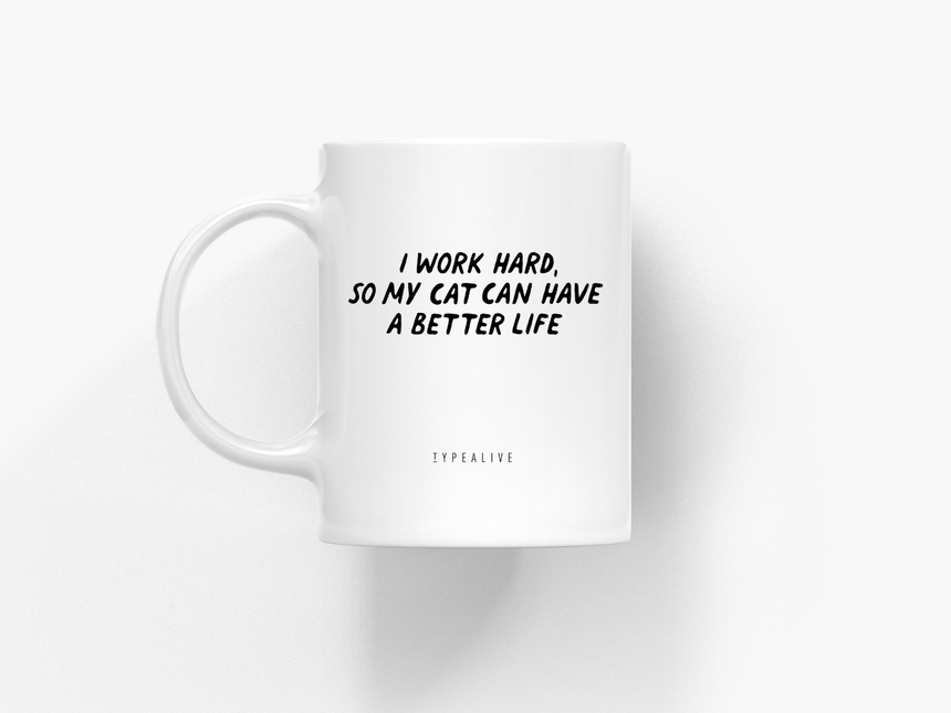 Tasse aus Keramik / Better Life "Cats"