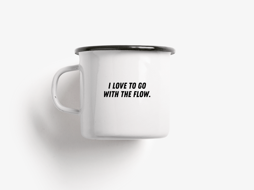 Tasse aus Emaille / Flow