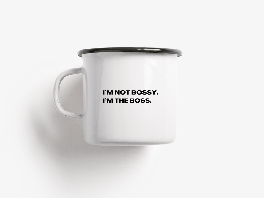 Tasse aus Emaille / Bossy