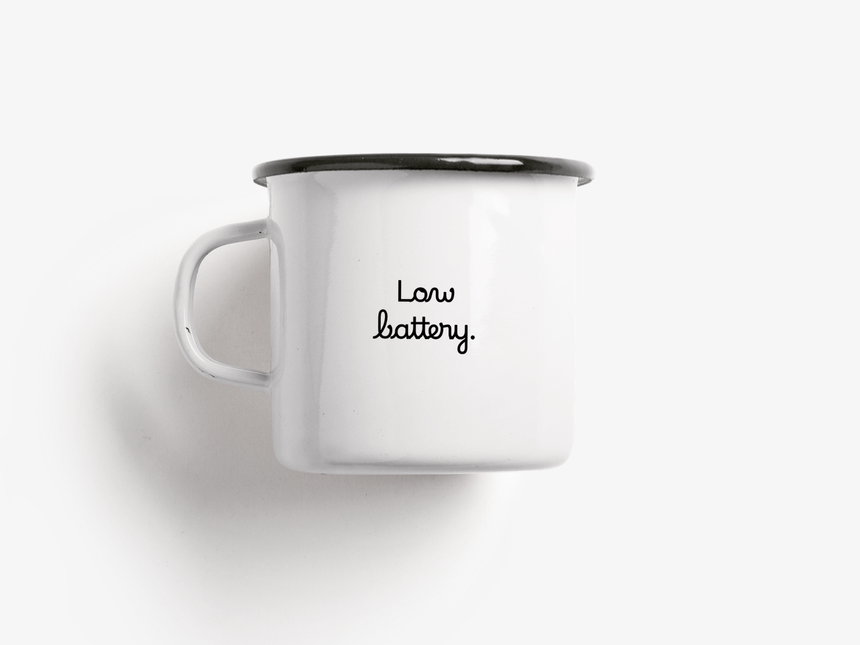 Tasse aus Emaille / High Expectations