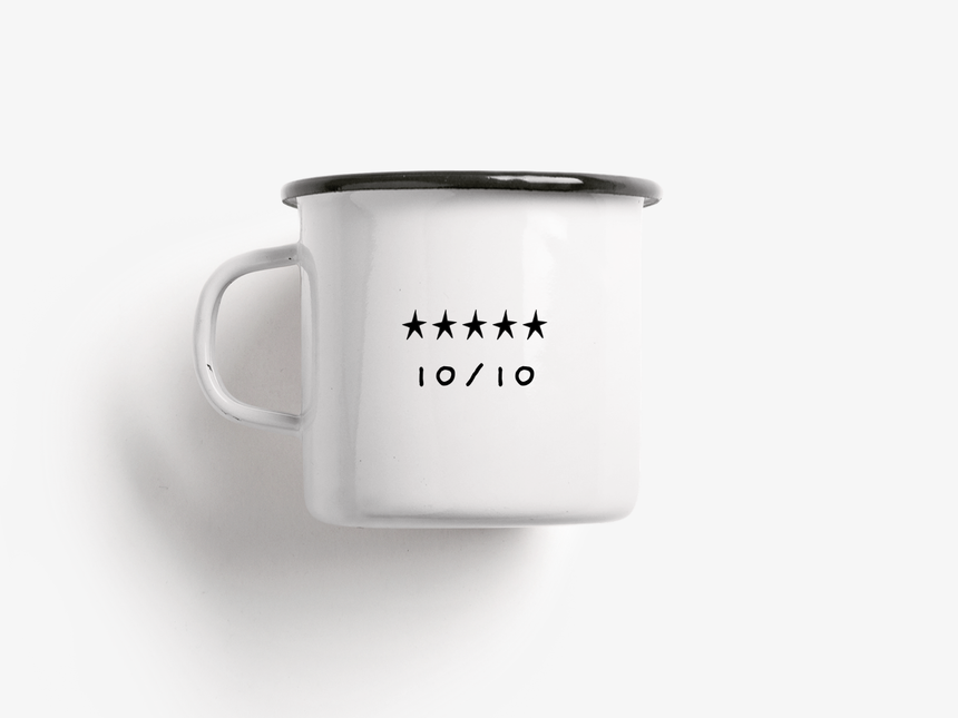 Tasse aus Emaille / 10 / 10