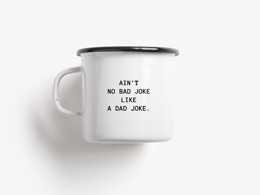 Tasse aus Emaille / Dad Joke