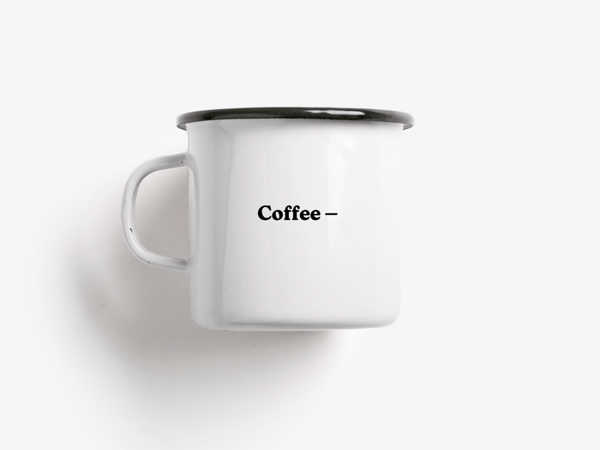 Tasse aus Emaille / Coffee