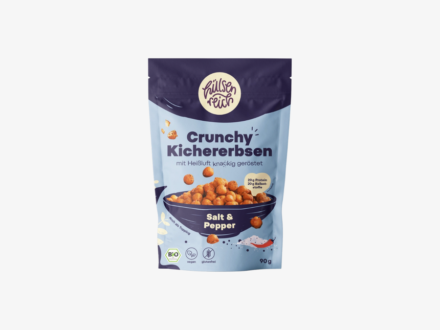 Hülsenreich – Crunchy Kichererbsen “Salt & Pepper”