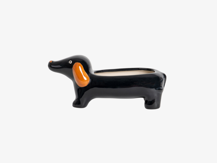 Helio Ferretti - Vase "Dackel / Schwarz od. Braun"