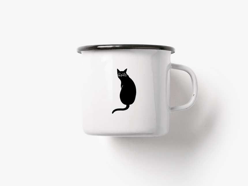 Tasse aus Emaille / Discuss Cats