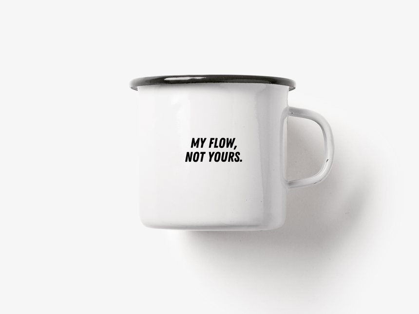 Tasse aus Emaille / Flow