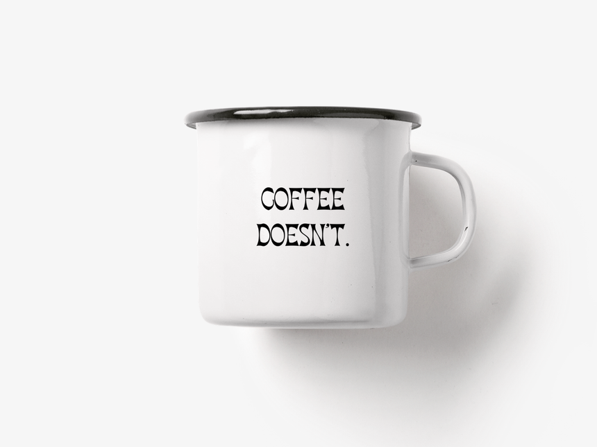 Tasse aus Emaille / Adulting