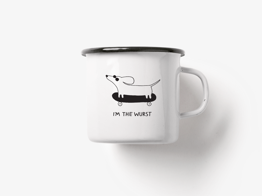 Tasse aus Emaille / The Wurst