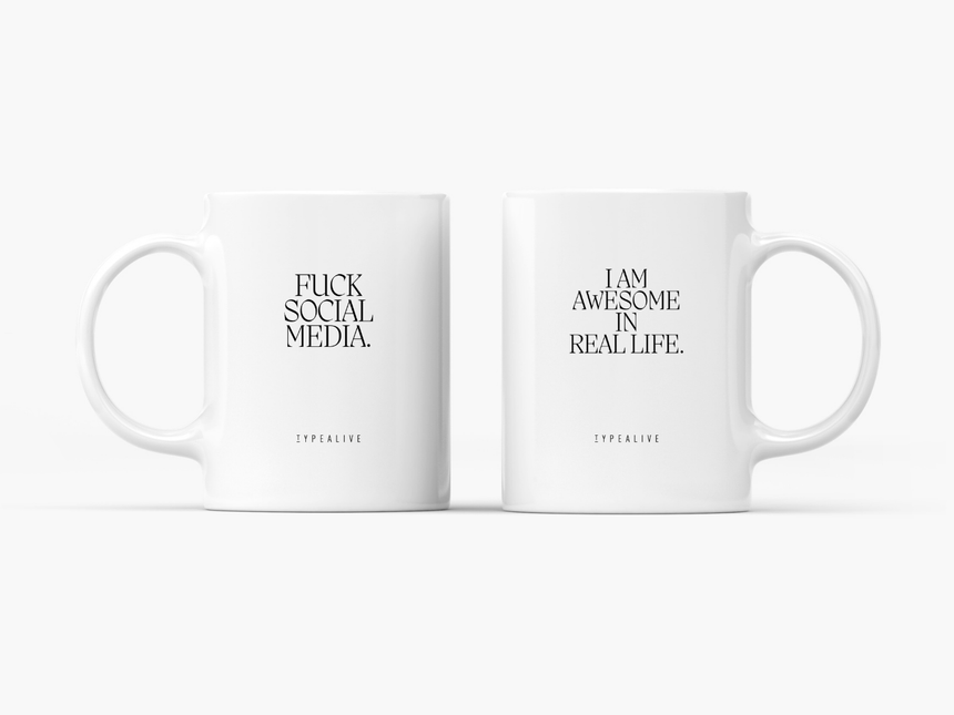 Tasse aus Keramik / Social Media